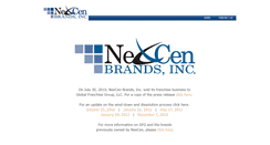 Desktop Screenshot of nexcenbrands.com