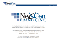 Tablet Screenshot of nexcenbrands.com